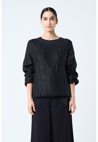 Sweater Tejido Layla Para Mujer Efecto Resinado Sweater Tejido Layla Para Mujer Efecto Resinado Negro M VÉLEZ Vélez