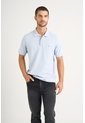 Polo Para Hombre Semi Fit Detalle Jacquard Polo Para Hombre Semi Fit Detalle Jacquard Azul Claro S VÉLEZ de Vélez