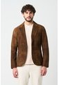 Blazer De Cuero Gamuzado Para Hombre Sole Blazer De Cuero Gamuzado Para Hombre Sole Miel L VÉLEZ de Vélez