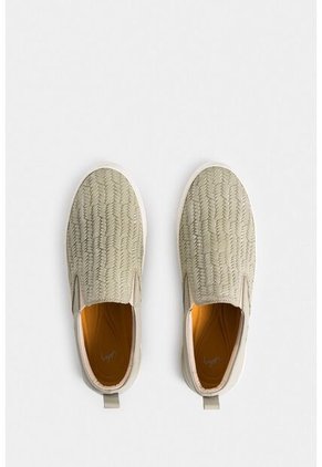 Mocasines Anturio De Cuero Grabado Para Mujer Elásticos Laterales Mocasines Anturio De Cuero Grabado Para Mujer Elásticos Laterales Blanco 34 Vélez