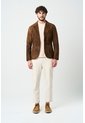 Blazer De Cuero Gamuzado Para Hombre Sole Blazer De Cuero Gamuzado Para Hombre Sole Miel L VÉLEZ de Vélez