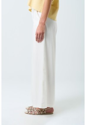 Pantalón Palazzo Caltha Para Mujer Fit Holgado Pantalón Palazzo Caltha Para Mujer Fit Holgado Crema 12 VÉLEZ