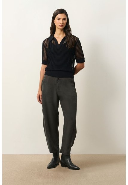 Polo Tejida Lascar Para Mujer Fit Holgado Polo Tejida Lascar Para Mujer Fit Holgado Negro L VÉLEZ