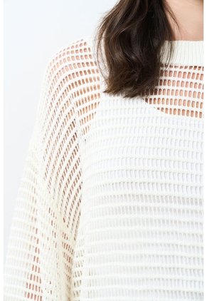 Sweater Tejido Taroa Para Mujer Semi Cropped Sweater Tejido Taroa Para Mujer Semi Cropped Crema XL VÉLEZ