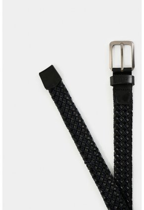 Cinturón Unifaz De Cuero Trenzado Para Hombre Bruma Cinturón Unifaz De Cuero Trenzado Para Hombre Bruma Negro 44 VÉLEZ