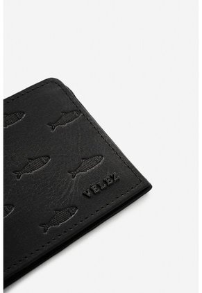 Billetera De Cuero Grabado Para Hombre Hazel Billetera De Cuero Grabado Para Hombre Hazel Negro VÉLEZ