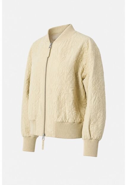 Bomber De Cuero Repujado Para Mujer Sira Bomber De Cuero Repujado Para Mujer Sira Beige S VÉLEZ