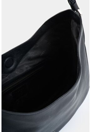 Shopping Luna Semicircular En Cuero Para Mujer Shopping Luna Semicircular En Cuero Para Mujer Negro VÉLEZ