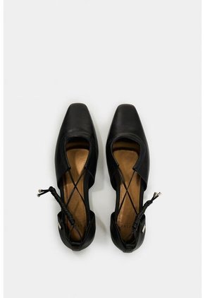 Baleta De Cuero Para Mujer Moon Baleta De Cuero Para Mujer Moon Negro 41 VÉLEZ