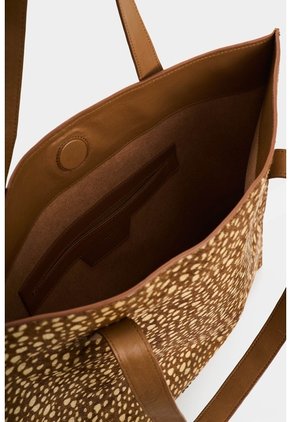 Tote Bag En Cuero Pelo Deer Print Para Mujer Tote Bag En Cuero Pelo Deer Print Para Mujer Miel VÉLEZ