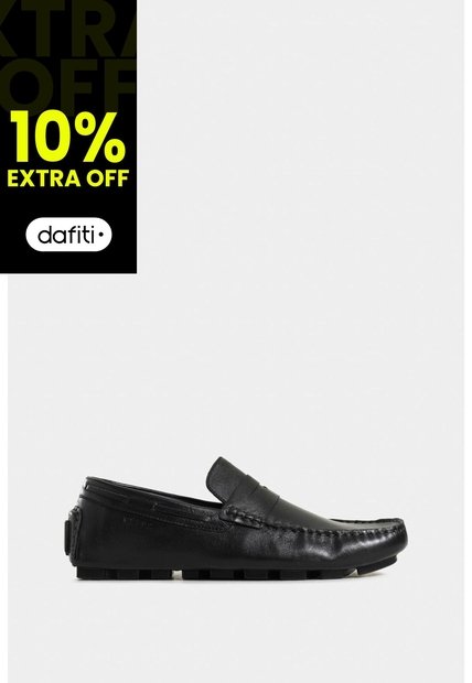 Mocasines Oporto De Cuero Para Hombre Efecto Tamponado Mocasines Oporto De Cuero Para Hombre Efecto Tamponado Negro 43 VÉLEZ