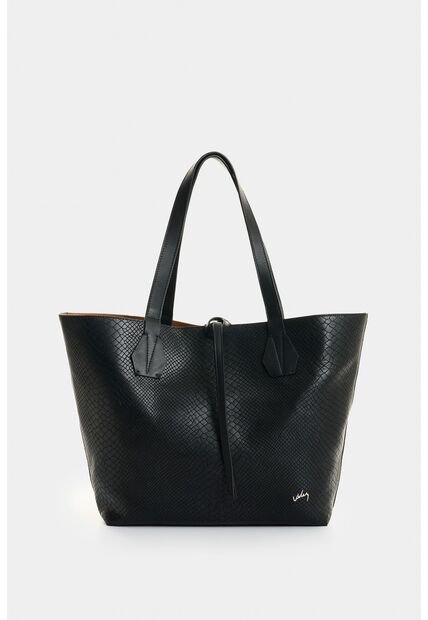 Shopping Doble Faz De Cuero Para Mujer Luca 2 Shopping Doble Faz De Cuero Para Mujer Luca 2 Negro VÉLEZ