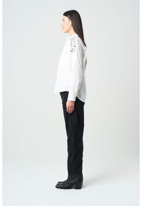 Camisa Manga Larga Antares Para Mujer Cristales Camisa Manga Larga Antares Para Mujer Cristales Blanco XS VÉLEZ