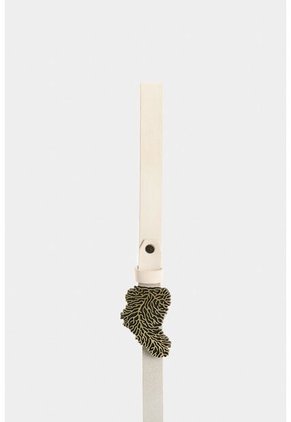 Cinturón Unifaz De Cuero Grabado Para Mujer Gorgonia Cinturón Unifaz De Cuero Grabado Para Mujer Gorgonia Blanco L VÉLEZ