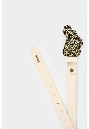 Cinturón Unifaz De Cuero Grabado Para Mujer Gorgonia Cinturón Unifaz De Cuero Grabado Para Mujer Gorgonia Blanco L VÉLEZ