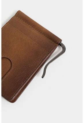 Porta Billetes Caval De Cuero Para Hombre Gancho Metálico Porta Billetes Caval De Cuero Para Hombre Gancho Metálico Miel Vélez