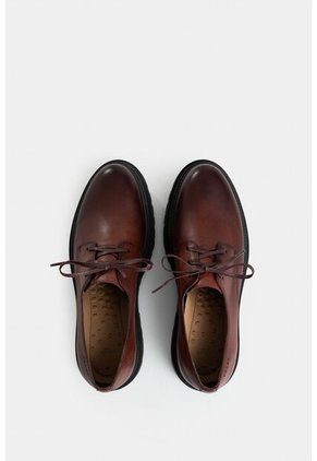 Zapatos De Cordón Arezzo De Cuero Para Hombre Efecto Envejecido Zapatos De Cordón Arezzo De Cuero Para Hombre Efecto Envejecido Vinotinto 42 VÉLEZ