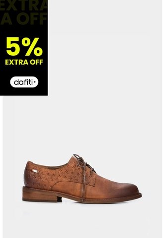 Zapatos Cordón Randy De Cuero Para Mujer Grabados Miel Zapatos Cordón Randy De Cuero Para Mujer Grabados Miel 40 VÉLEZ Vélez