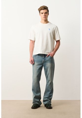 Camiseta Oversized En Algodón Para Hombre Camiseta Oversized En Algodón Para Hombre Blanco XXL VÉLEZ Vélez