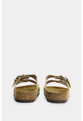 Sandalia Plana De Cuero Para Mujer Personalización Pilos Sandalia Plana De Cuero Para Mujer Personalización Pilos Verde Oliva 39 VÉLEZ