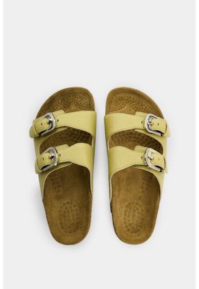 Sandalia Plana De Cuero Para Mujer Personalización Pilos Sandalia Plana De Cuero Para Mujer Personalización Pilos Verde Oliva 39 VÉLEZ