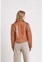Chaqueta Biker Natura De Cuero Para Mujer Semi Ajustada Chaqueta Biker Natura De Cuero Para Mujer Semi Ajustada Miel L VÉLEZ de Vélez
