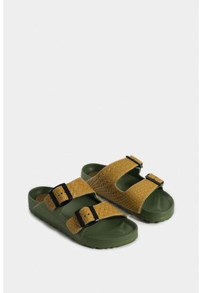 Sandalia Plana Bahamas 2 En Eva Inyectada Para Mujer Detalles En Cuero Verde Sandalia Plana Bahamas 2 En Eva Inyectada Para Mujer Detalles En Cuero Verde 34 Vélez