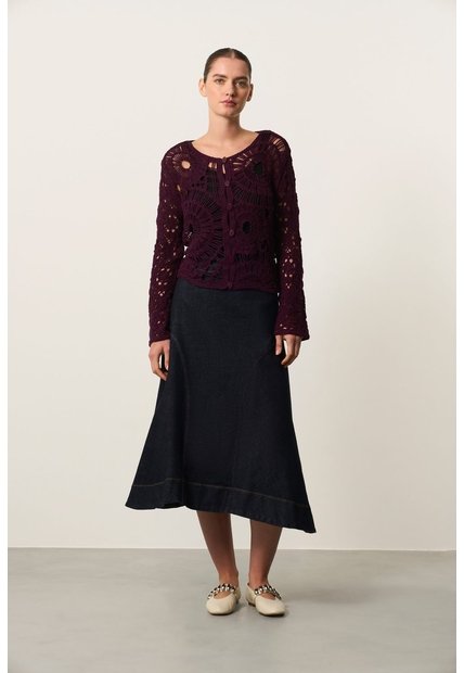 Cardigan Tejido Oversize Para Mujer Luma Cardigan Tejido Oversize Para Mujer Luma Vinotinto M VÉLEZ