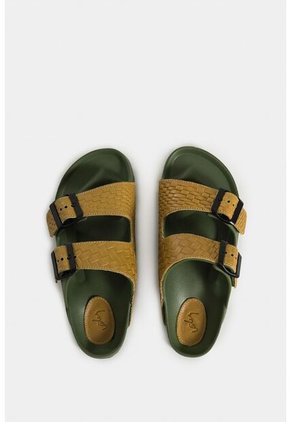 Sandalia Plana Bahamas 2 En Eva Inyectada Para Mujer Detalles En Cuero Verde Sandalia Plana Bahamas 2 En Eva Inyectada Para Mujer Detalles En Cuero Verde 34 Vélez