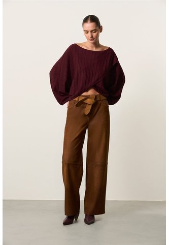 Sweater Oversize Tejido Para Mujer Cayena Sweater Oversize Tejido Para Mujer Cayena Vinotinto XS VÉLEZ Vélez