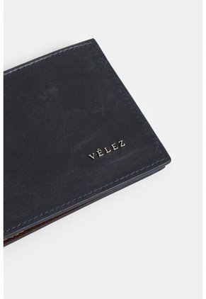Billetera Ontario 2 De Cuero Para Hombre Acabado Espazolado Billetera Ontario 2 De Cuero Para Hombre Acabado Espazolado Azul Oscuro VÉLEZ
