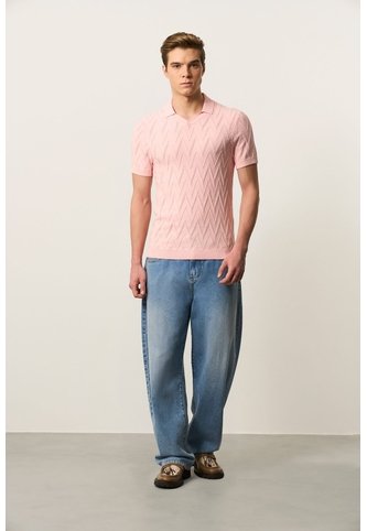 Polo Manga Corta Tejuda Para Hombre Cienaga Polo Manga Corta Tejuda Para Hombre Cienaga Rosado XL VÉLEZ Vélez