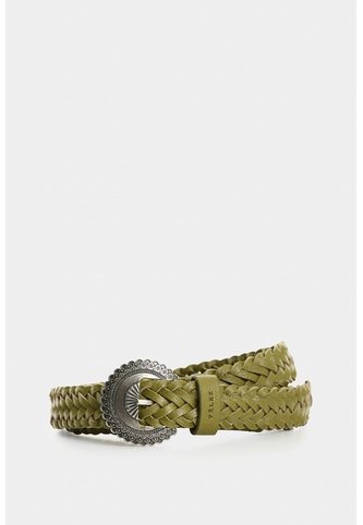 Cinturón Unifaz Trenzado En Cuero Para Mujer Anam Cinturón Unifaz Trenzado En Cuero Para Mujer Anam Verde Oliva XL VÉLEZ Vélez