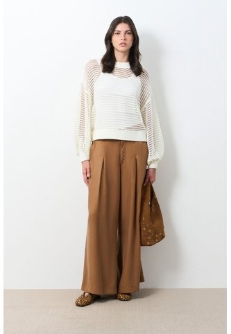 Sweater Tejido Taroa Para Mujer Semi Cropped Sweater Tejido Taroa Para Mujer Semi Cropped Crema L VÉLEZ Vélez