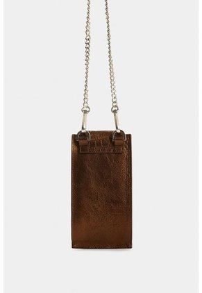 Porta Celular De Cuero Folia Para Mujer Serpia Porta Celular De Cuero Folia Para Mujer Serpia Bronce VÉLEZ