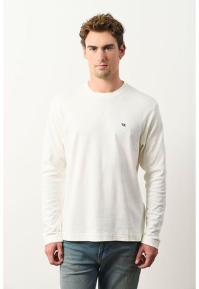 Camiseta Tejida Manga Larga Para Hombre Sabina Camiseta Tejida Manga Larga Para Hombre Sabina Blanco L VÉLEZ