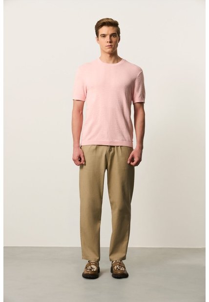 Camiseta Manga Corta Tejida Para Hombre Brisa Camiseta Manga Corta Tejida Para Hombre Brisa Rosado XXL VÉLEZ