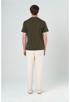 Camiseta En Algodón Para Hombre Bolsillo Cuero Camiseta En Algodón Para Hombre Bolsillo Cuero Verde Oliva M VÉLEZ