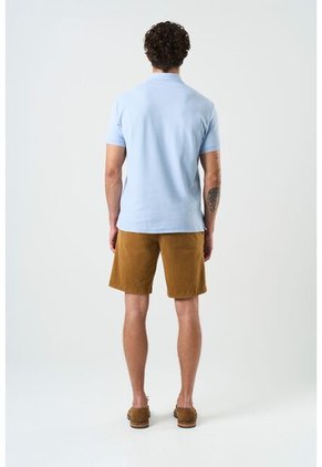 Polo Manga Corta Essential Para Hombre Textura Polo Manga Corta Essential Para Hombre Textura Azul Claro XS VÉLEZ