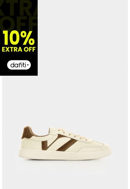 Tenis En Cuero Para Mujer Flair Tenis En Cuero Para Mujer Flair Crema 38 VÉLEZ
