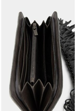 Billetera Porta Chequera Azalea De Cuero Para Mujer Accesorio De Flecos Billetera Porta Chequera Azalea De Cuero Para Mujer Accesorio De Flecos Gris Vélez