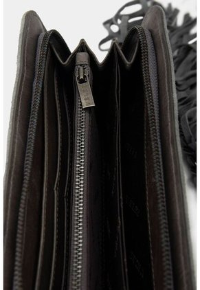 Billetera Porta Chequera Azalea De Cuero Para Mujer Accesorio De Flecos Billetera Porta Chequera Azalea De Cuero Para Mujer Accesorio De Flecos Gris Vélez