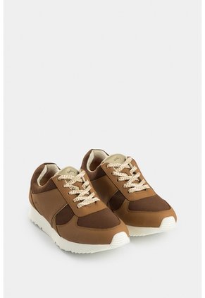 Tenis Deportivos Tropical De Cuero Para Mujer Suela De Color Tenis Deportivos Tropical De Cuero Para Mujer Suela De Color Miel 34 VÉLEZ