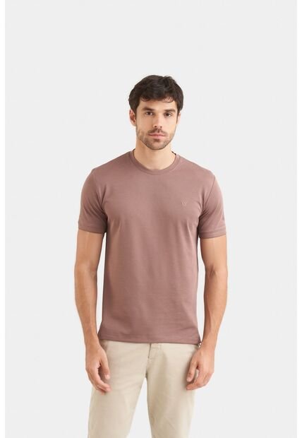 Camiseta Micropima Arizona Para Hombre Semi Ajustada Camiseta Micropima Arizona Para Hombre Semi Ajustada Cafe M VÉLEZ