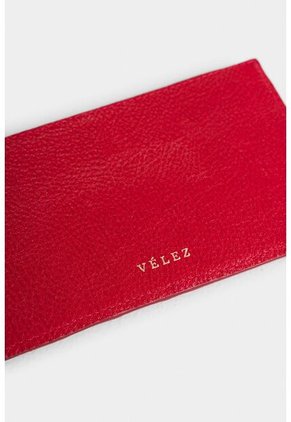 Porta Tarjetas Ava De Cuero Para Mujer Detalle Jacquard Porta Tarjetas Ava De Cuero Para Mujer Detalle Jacquard Rojo VÉLEZ