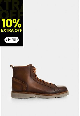 Botas Arizona En Cuero Liso Y Gamuzado Para Hombre Acabado Envejecido Botas Arizona En Cuero Liso Y Gamuzado Para Hombre Acabado Envejecido Miel 43 VÉLEZ Vélez