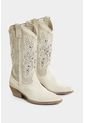 Botas Texanas Castelo De Cuero Para Mujer Apliques Metálicos de Vélez
