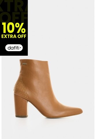 Botines Office Kira De Cuero Para Mujer Mini Taches Botines Office Kira De Cuero Para Mujer Mini Taches Miel 34 VÉLEZ Vélez