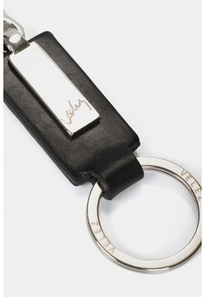 Llavero Retro De Cuero Mosquetón Negro Llavero Retro De Cuero Mosquetón Negro VÉLEZ