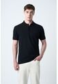 Polo Para Hombre Semi Fit Detalle Jacquard Polo Para Hombre Semi Fit Detalle Jacquard Negro XXL VÉLEZ de Vélez